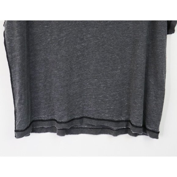 NWT Free People All Mine Oversize Cut-Out V Neck Tee T-Shirt Washed Black Large - Picture 5 of 8
